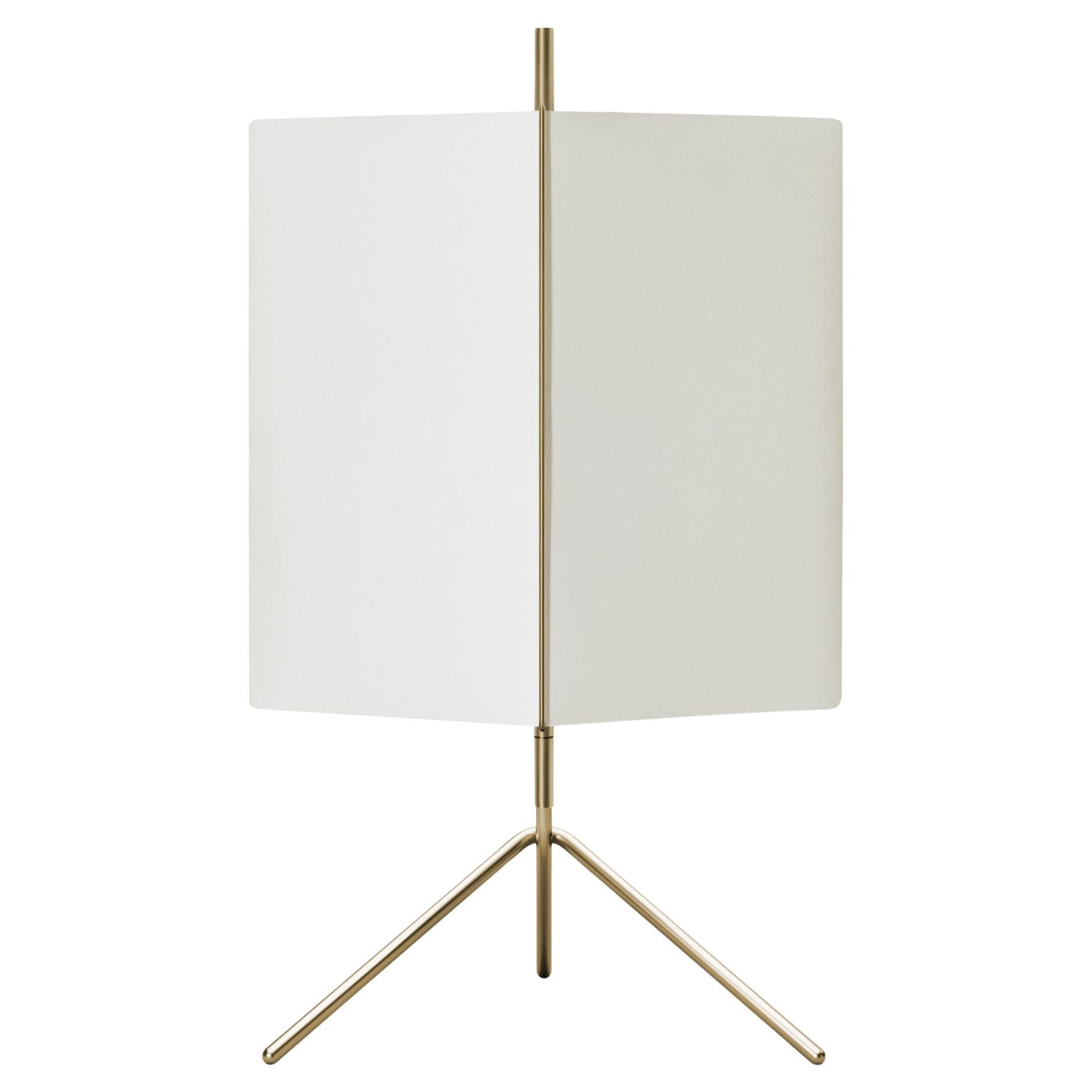 Neri 
Hu 3T09 Bronze Structure and Ivory Fabric Table Lamp for Cassina For Sale