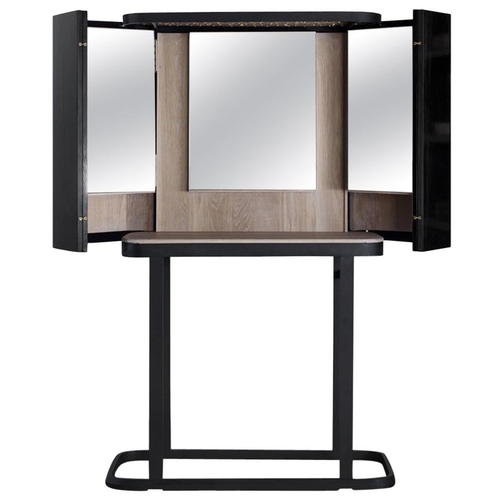 Neri & Hu Dressing Table 'The Narcissist' Swarovski Crystals and Oak by BD For Sale