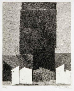 Ruins in Vicenza - Etching by Neri Pozza - 1964