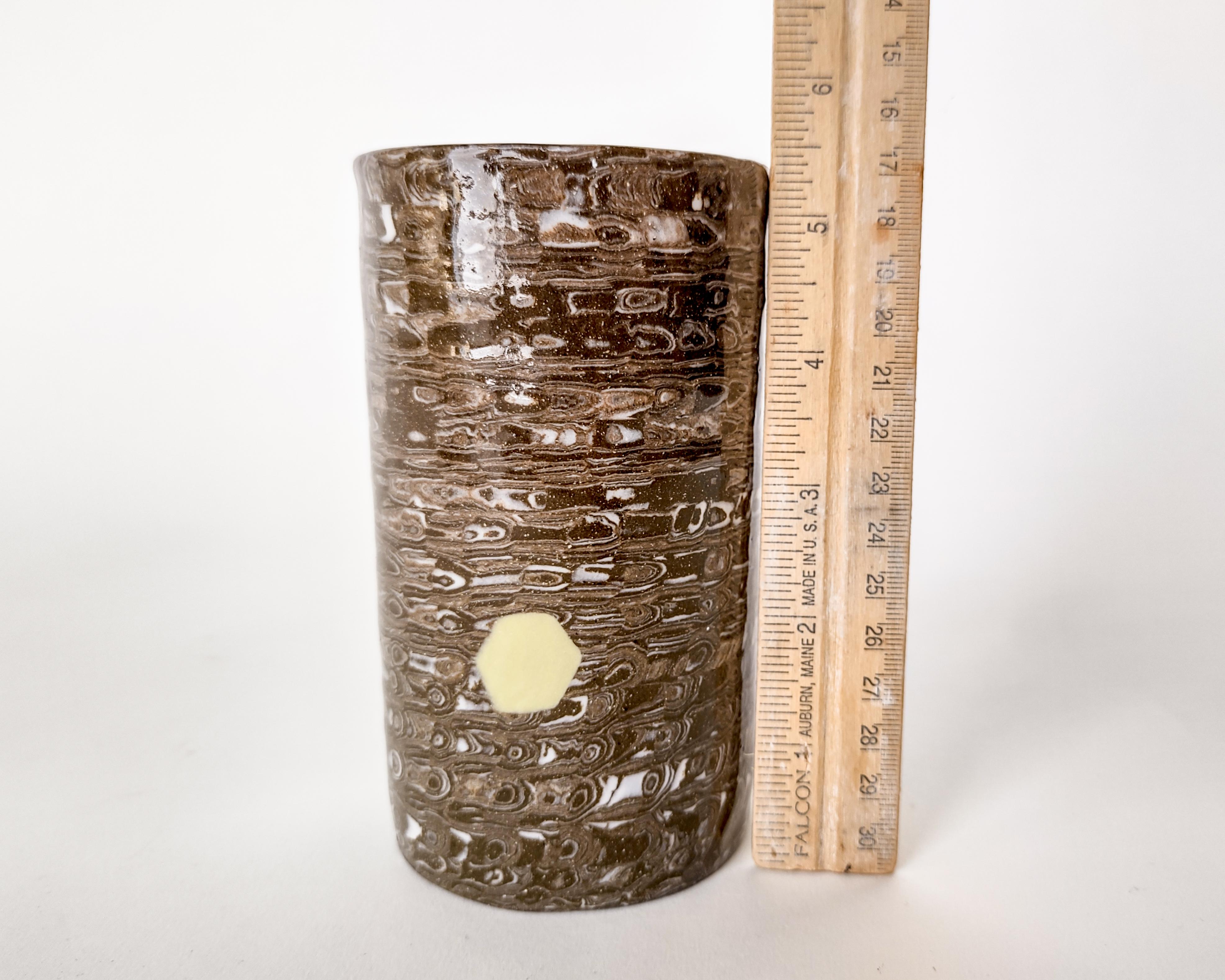 Nerikomi Cellular Rock Glitch Ceramic Vase by Fizzy Ceramics For Sale 3