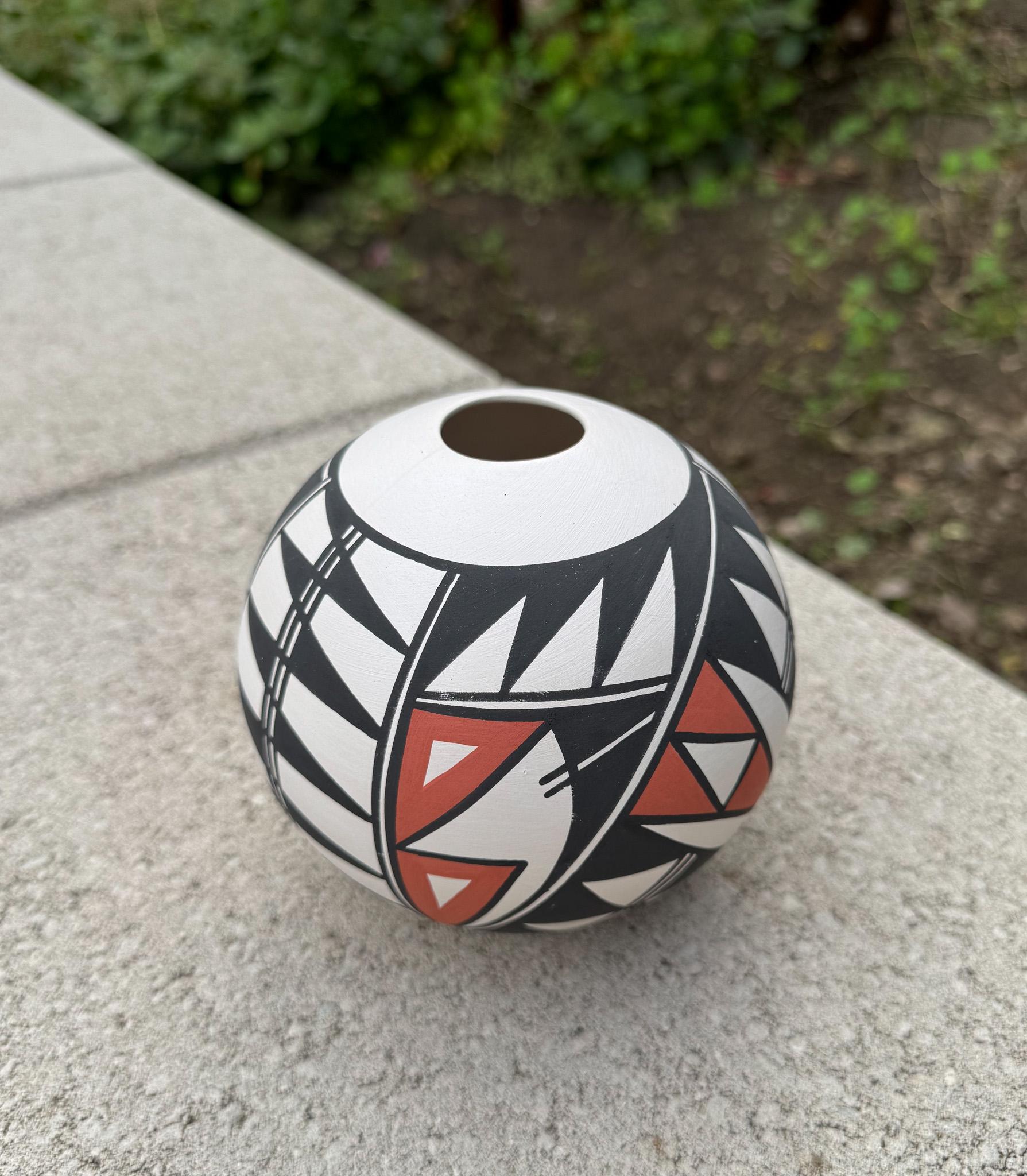 Nerissa Victorino Acoma Pottery Vase, 20th Century.  Signed N. Victorino, Acoma NM. 
