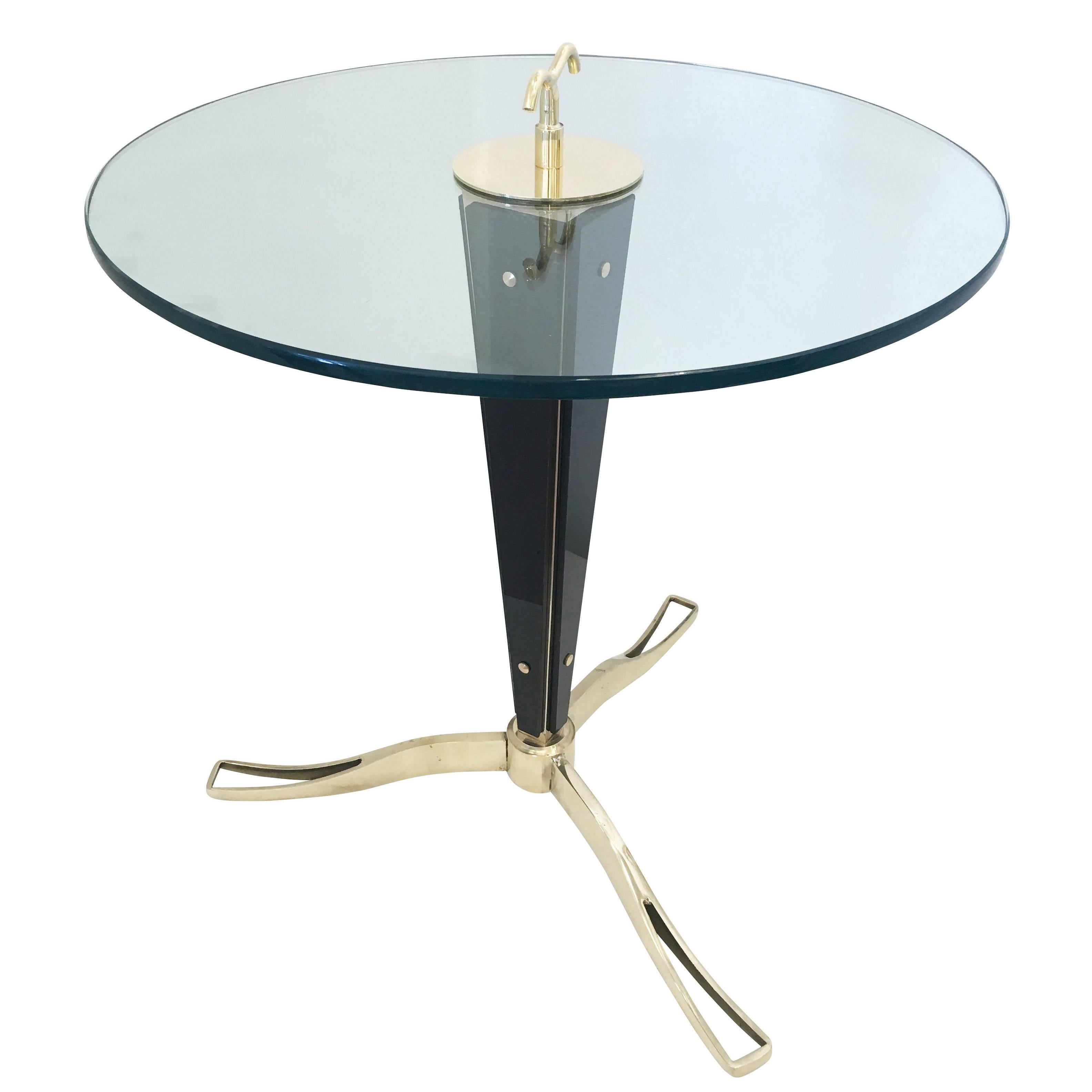 Nero Glass Side Table by Daniele Bottacin for Gaspare Asaro