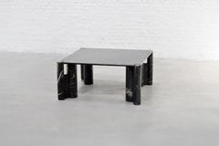 Nero Marquina Marble Coffee Table In The Style Of Gae Aulenti, Italy 1960s