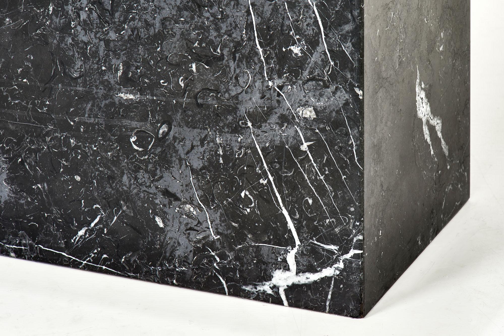 Late 20th Century Nero Marquina Marble Dining Table Stone International, Italy, 1970
