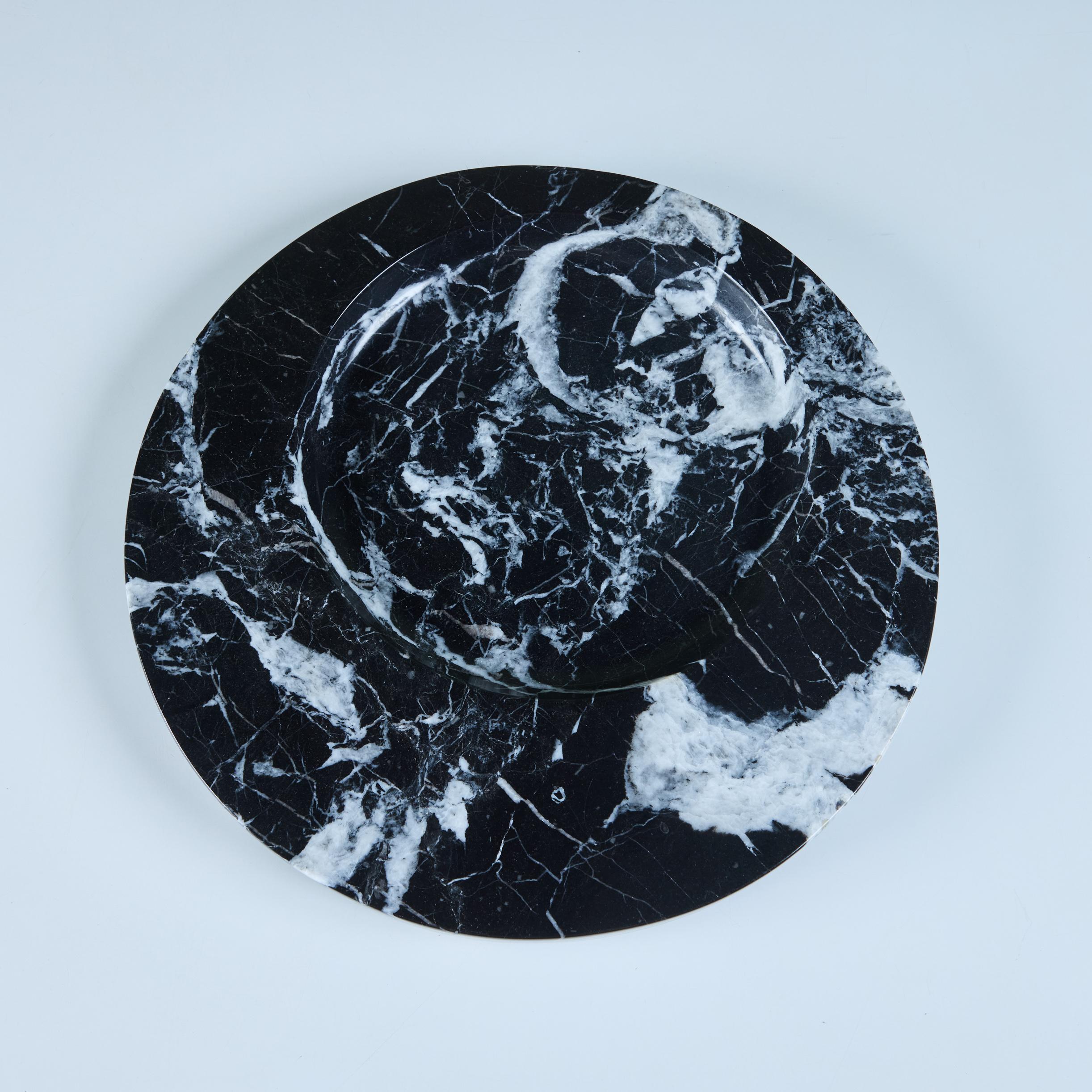 Plat en marbre Nero Marquina en vente 4