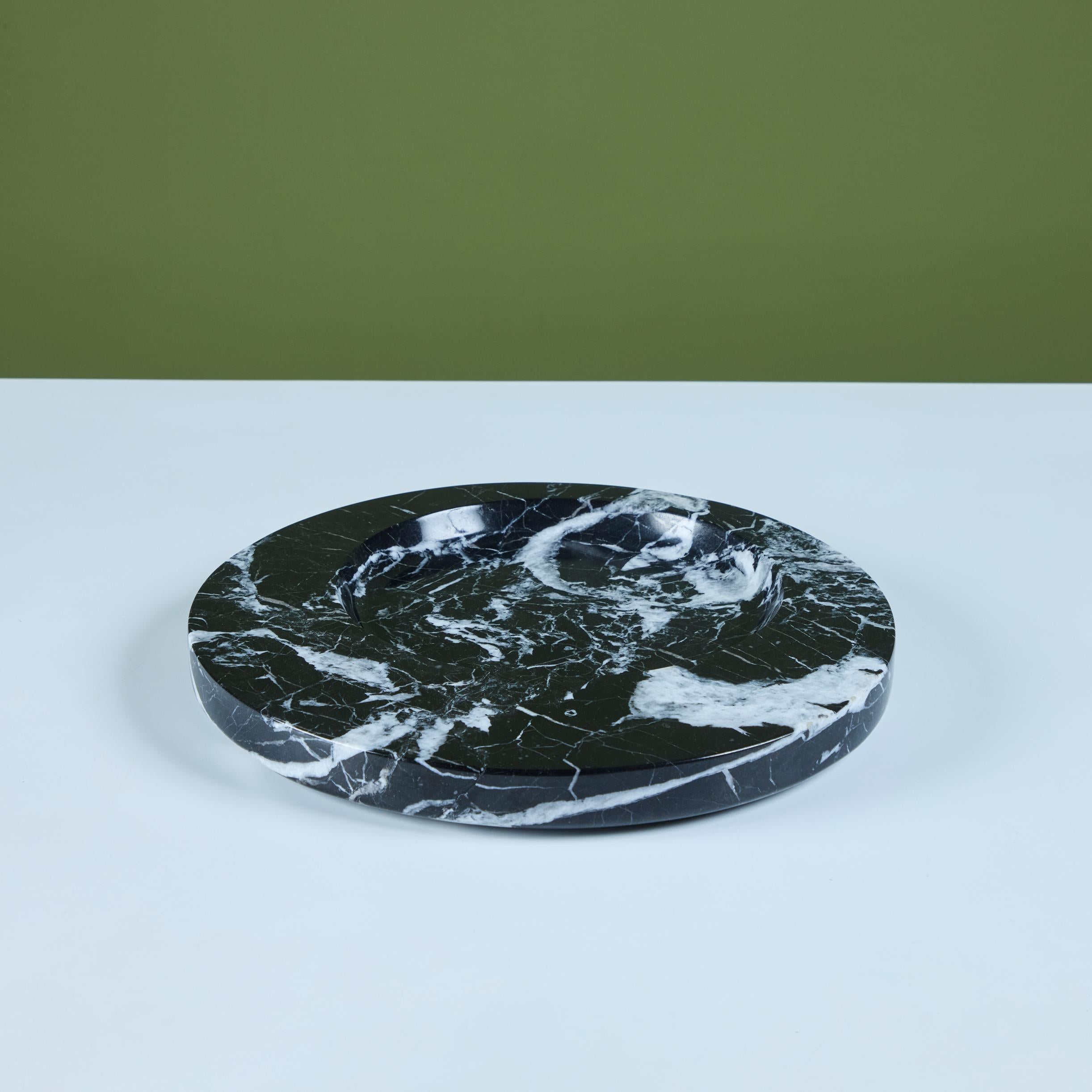 20ième siècle Plat en marbre Nero Marquina en vente