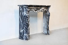 Antique Marble Fireplace Surround  19th Century  Nero Marquina Marble