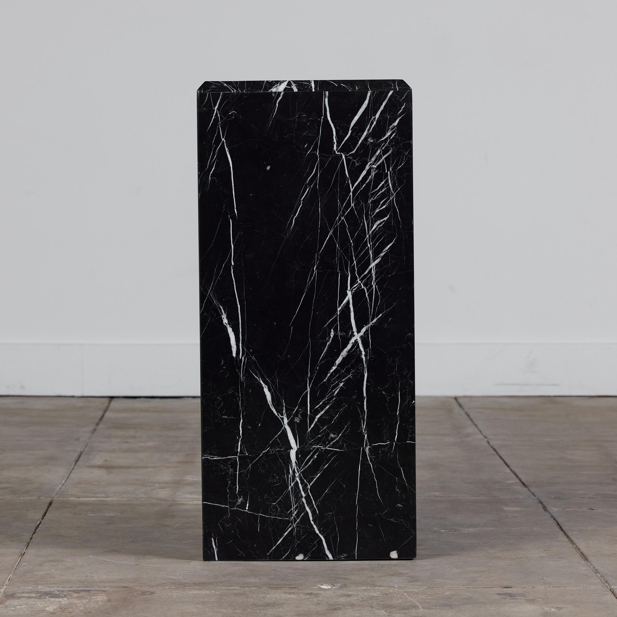 black marble pedestal