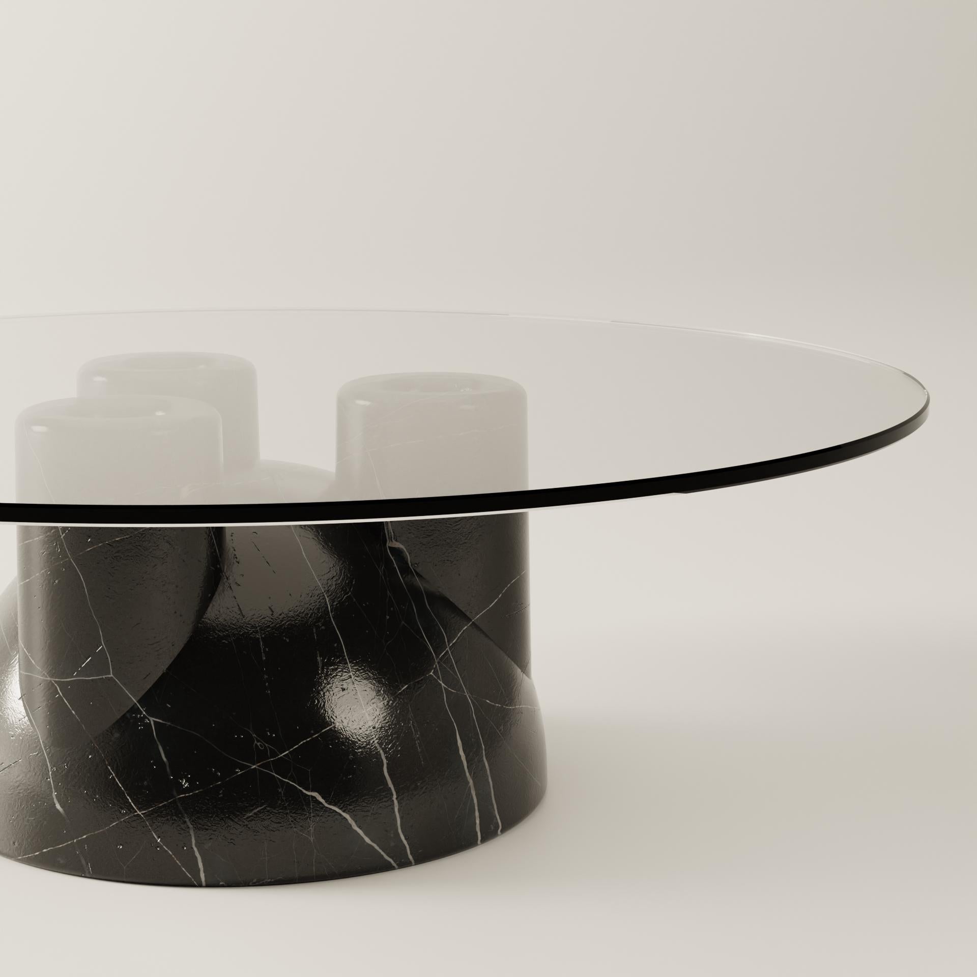 Nero Marquina marble U Line 'tAAAble' by BURGIO In New Condition For Sale In Kleinburg, ON