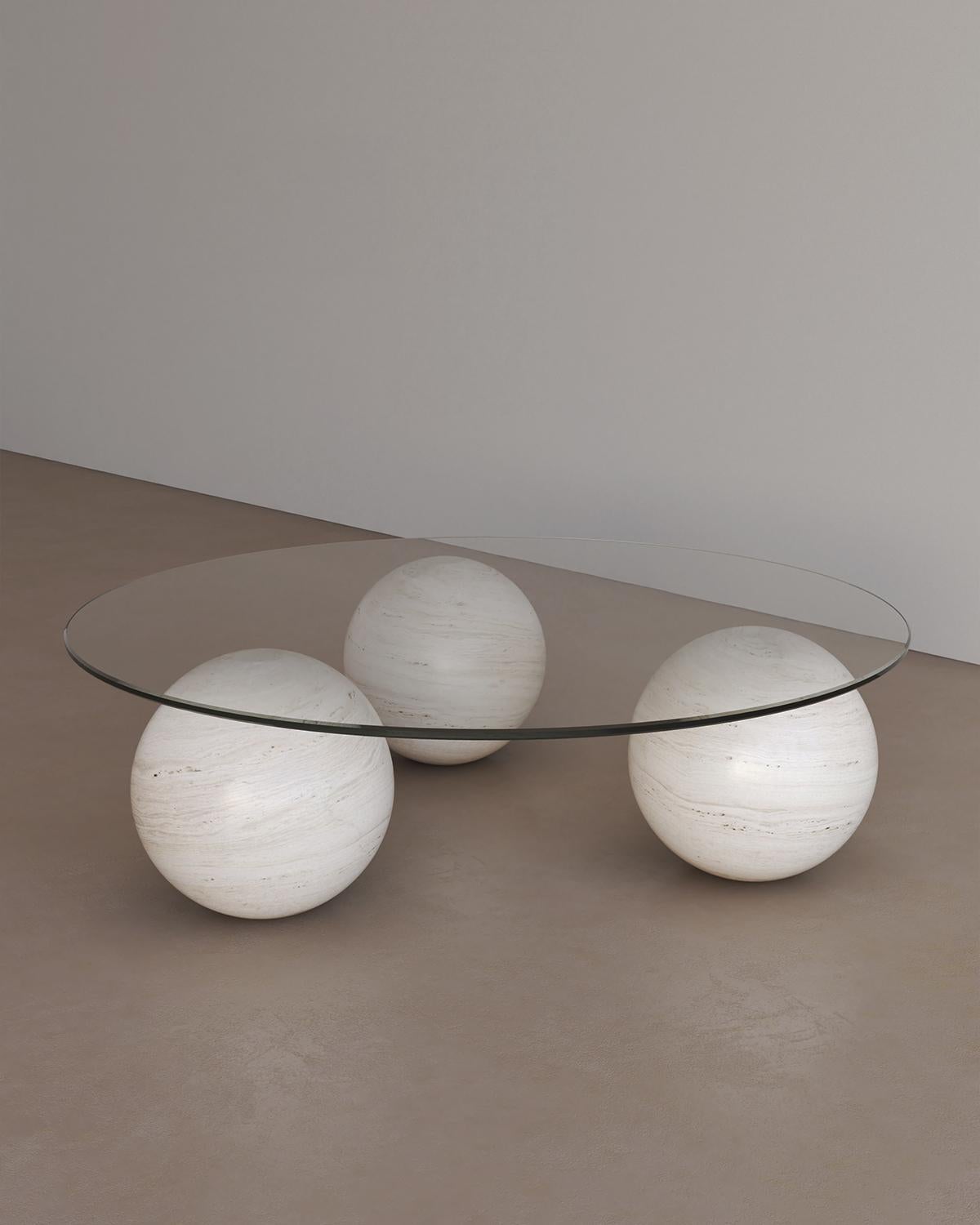 Glass Nero Marquina Sufi Coffee Table I by The Essentialist For Sale