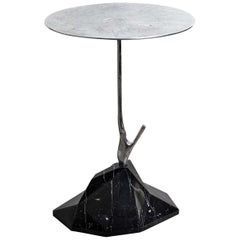 Nero Marquinia Marble Scultura Side Table