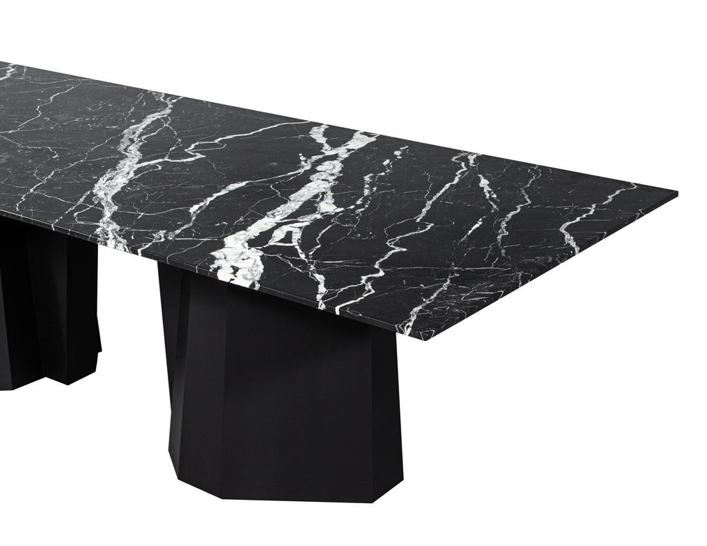 Nero Milano Modern Marble Dining Table by Carrocel For Sale 7