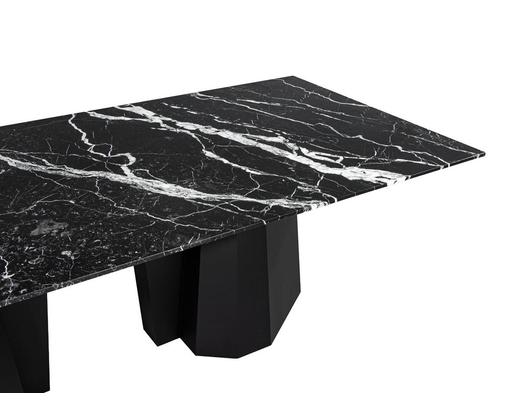 Nero Milano Modern Marble Dining Table by Carrocel For Sale 8