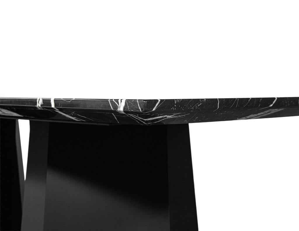 Nero Milano Modern Marble Dining Table by Carrocel For Sale 10