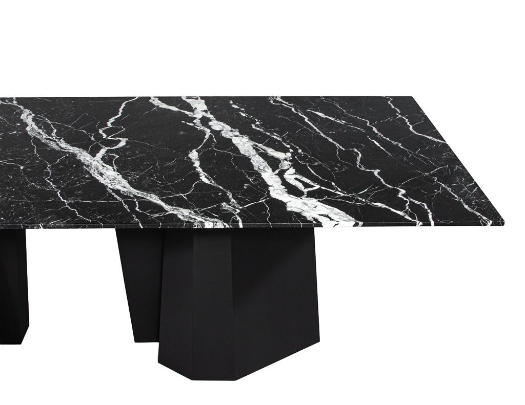 Nero Milano Modern Marble Dining Table by Carrocel For Sale 1