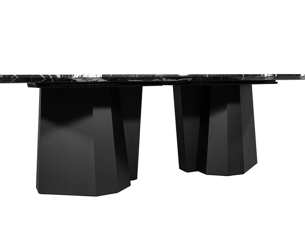 Nero Milano Modern Marble Dining Table by Carrocel For Sale 2