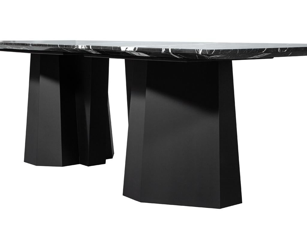 Nero Milano Modern Marble Dining Table by Carrocel For Sale 3