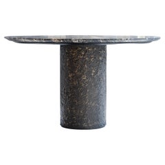 Table de salle à manger en bronze Nero Portoro par Serafini