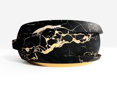 "Infinity" Modern Washbasin ft. Nero Portoro Marble & Brass