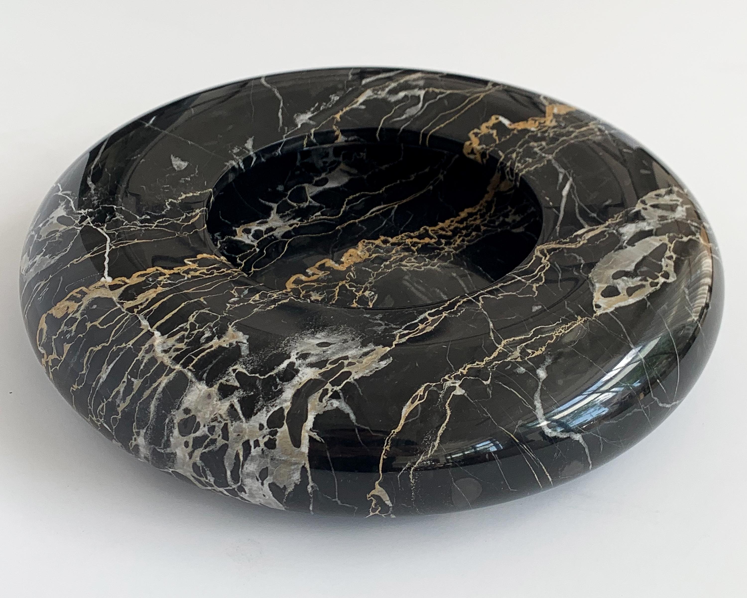 Nero Portoro Marble Bowl by Sergio Asti for UP & UP In Excellent Condition In Chicago, IL