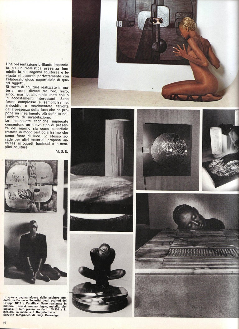 Wood Nerone and Patuzzi 'Elemento Luminose', 1970, Signed, Published, Original Label For Sale