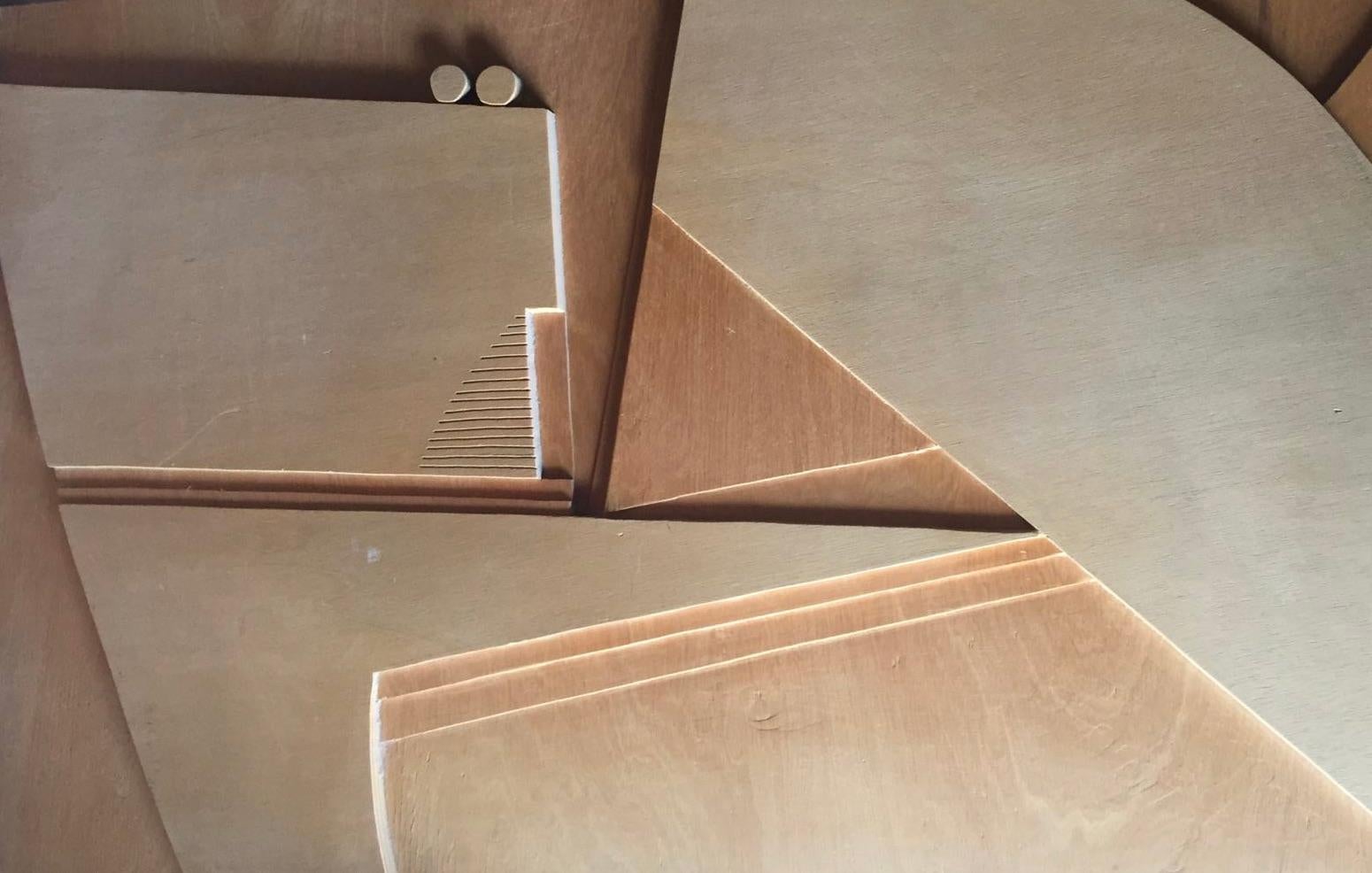 Nerone and Patuzzi Abstract Wood Wall Panel for Forme e Superfici. Italy, 1970s For Sale 3