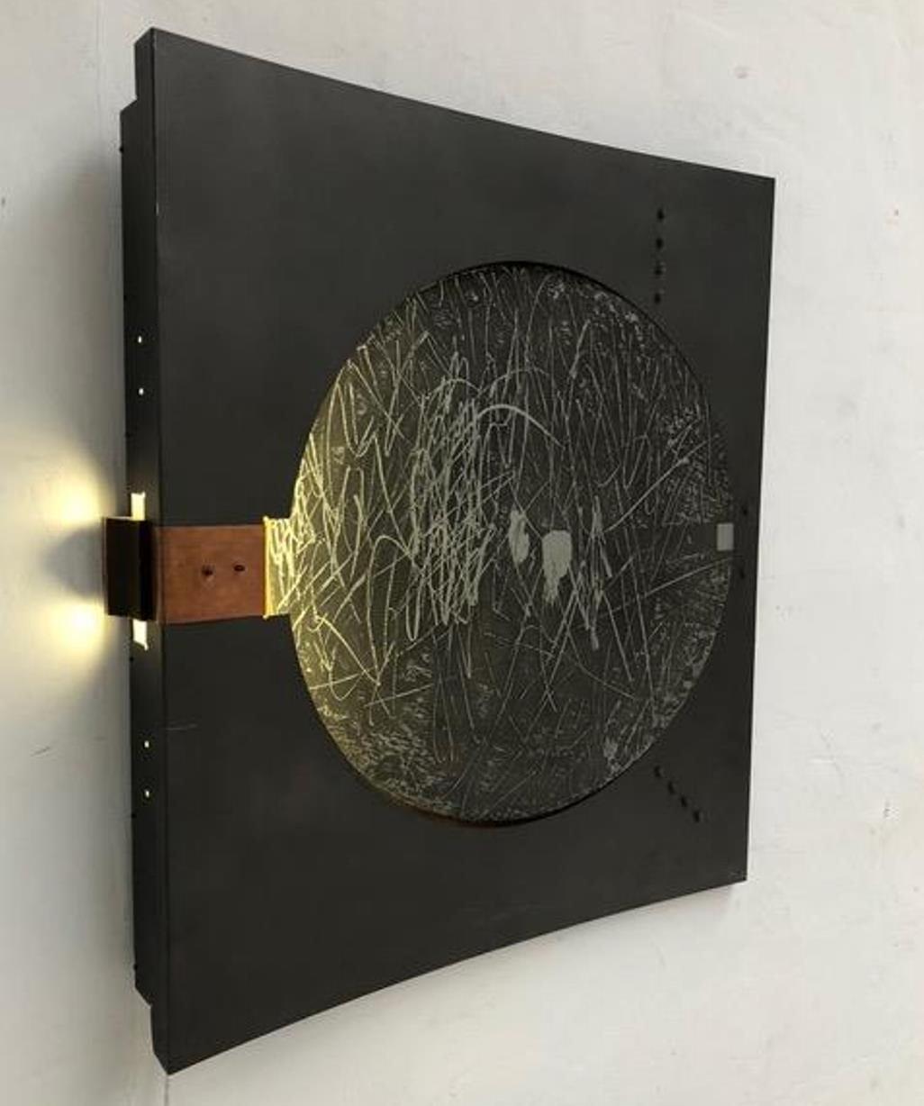 « Elemento Luminose » de Nerone et Patuzzi, 1970, signé, publié, étiquette d'origine