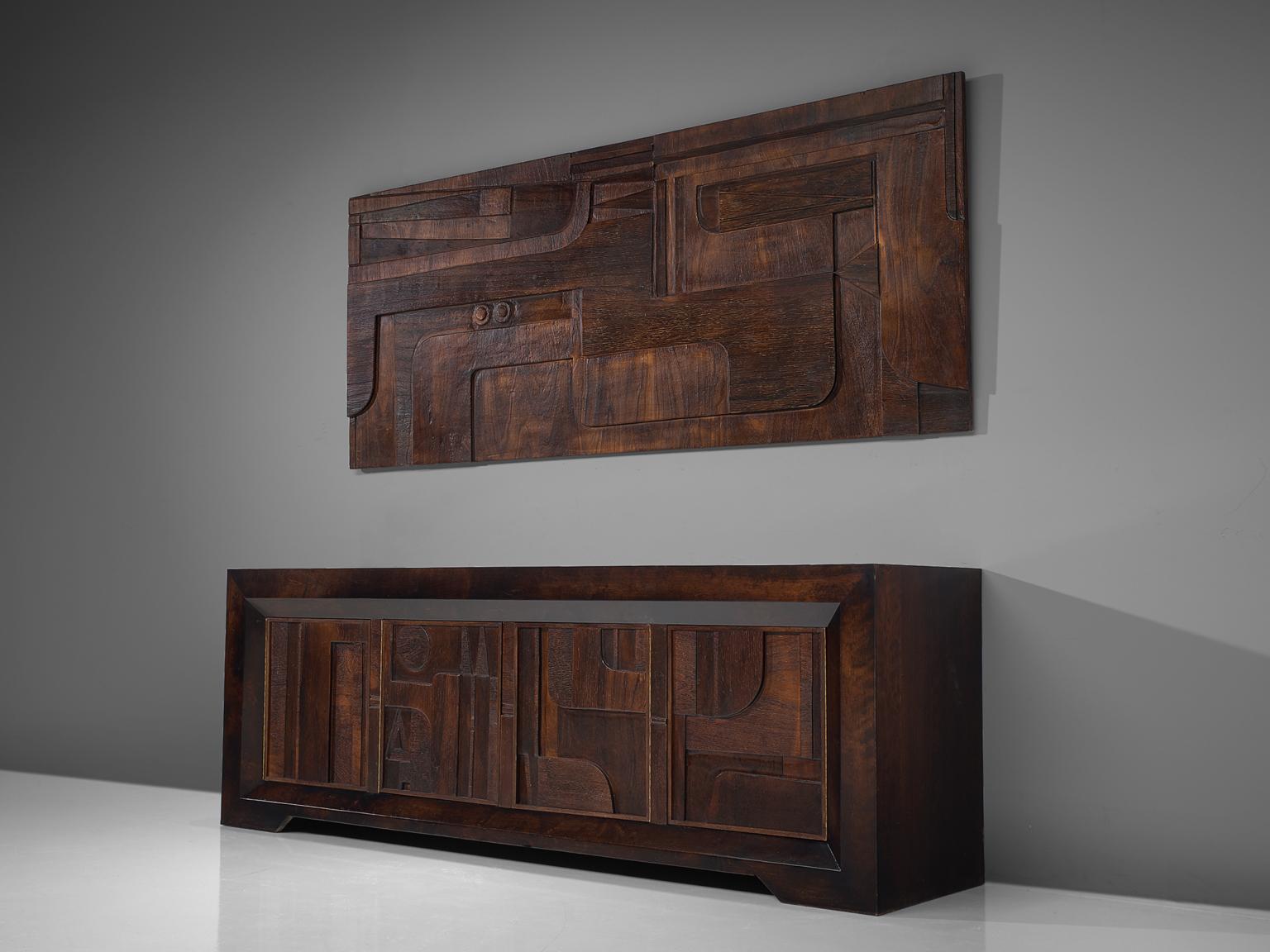 Nerone and Patuzzi for Gruppo NP2 Constructivism Wooden Sideboard 5