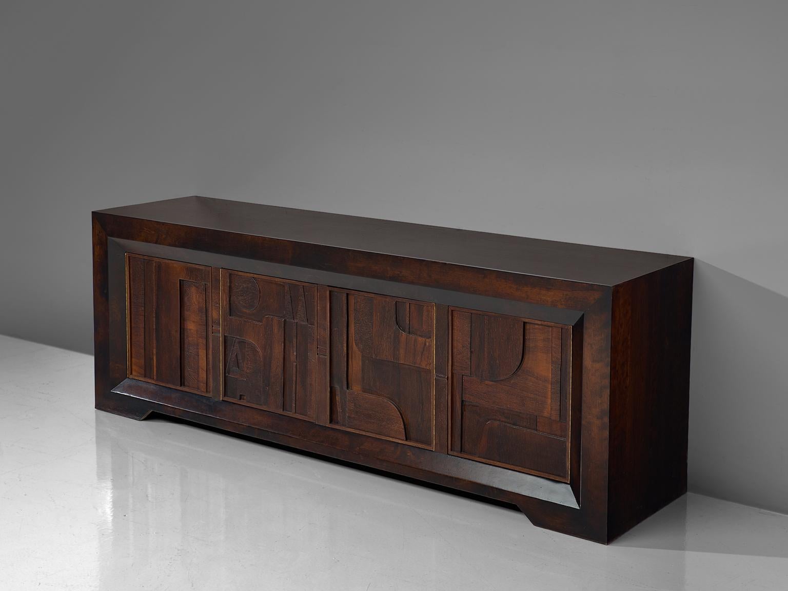 Nerone and Patuzzi for Gruppo NP2 Constructivism Wooden Sideboard 1