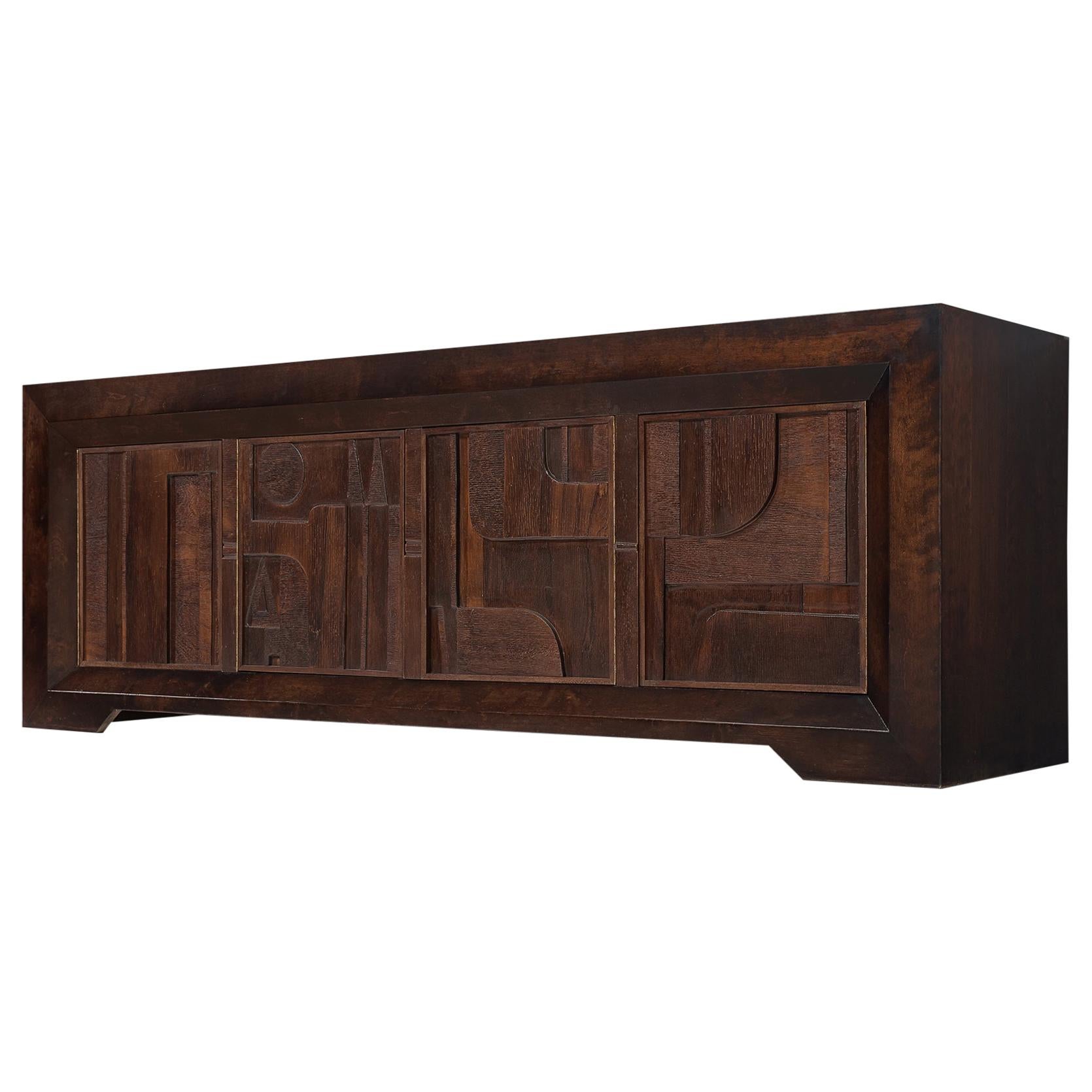 Nerone and Patuzzi for Gruppo NP2 Constructivism Wooden Sideboard