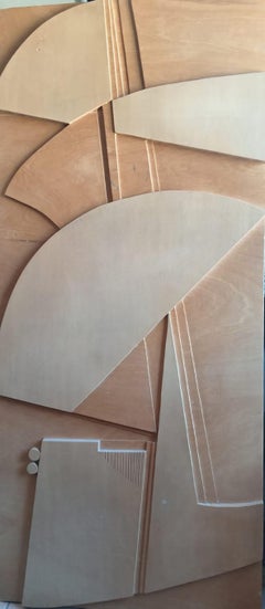 Nerone Ceccarelli and Gianni Patuzzi Large decorative wooden panel