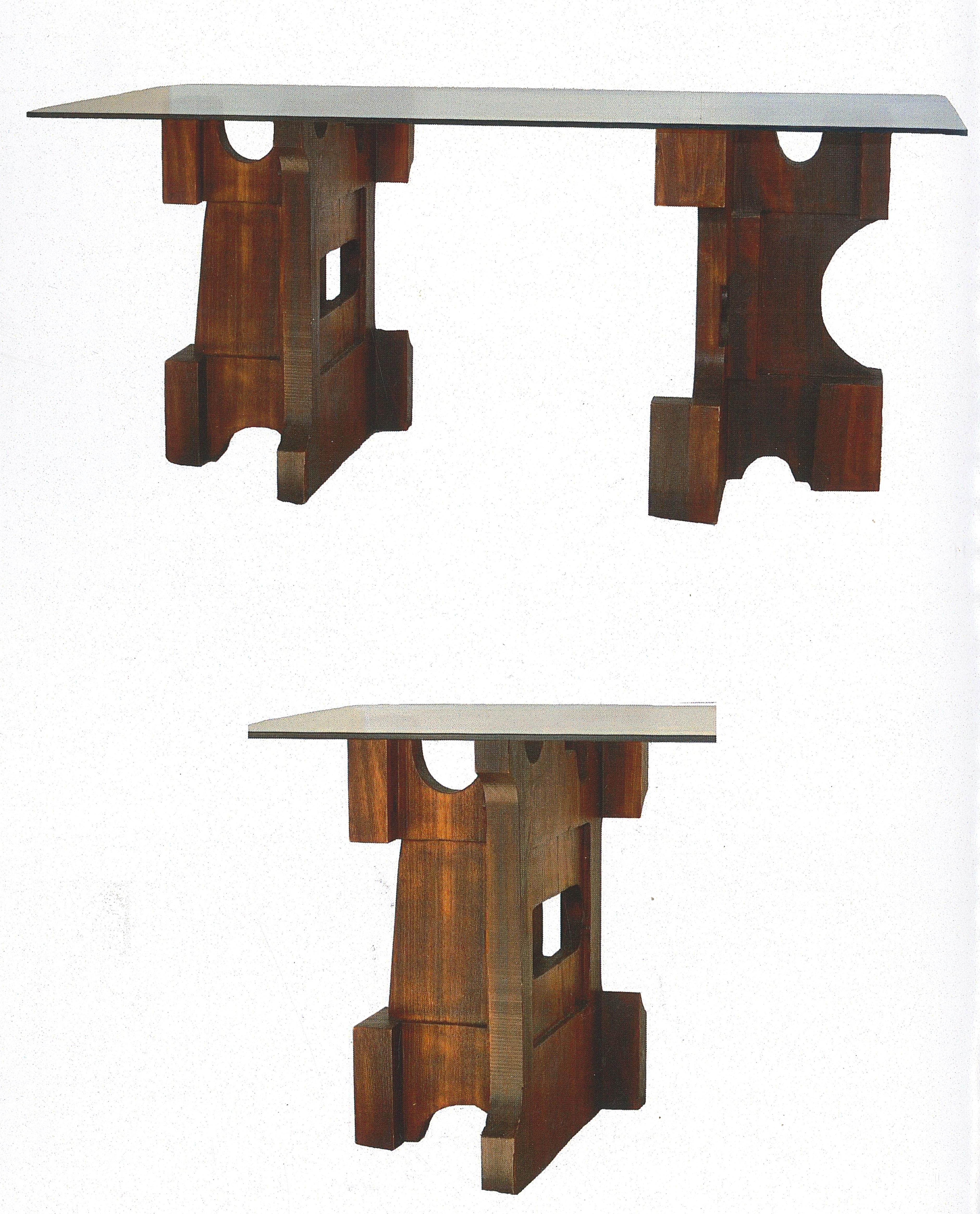 Nerone Ceccarelli pour Gruppo NP2 - Table à manger ou bureau sculptural, Italie, 1982 en vente 13