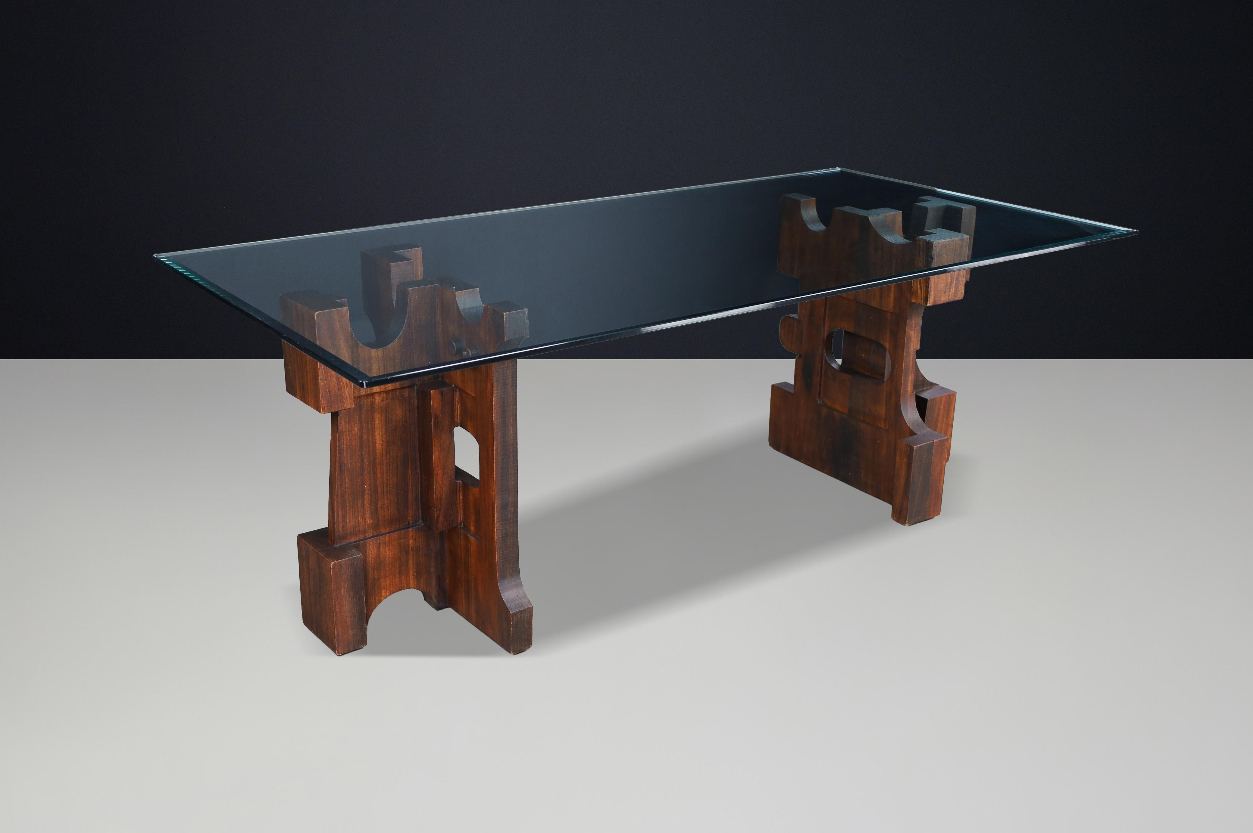 italien Nerone Ceccarelli pour Gruppo NP2 - Table à manger ou bureau sculptural, Italie, 1982 en vente