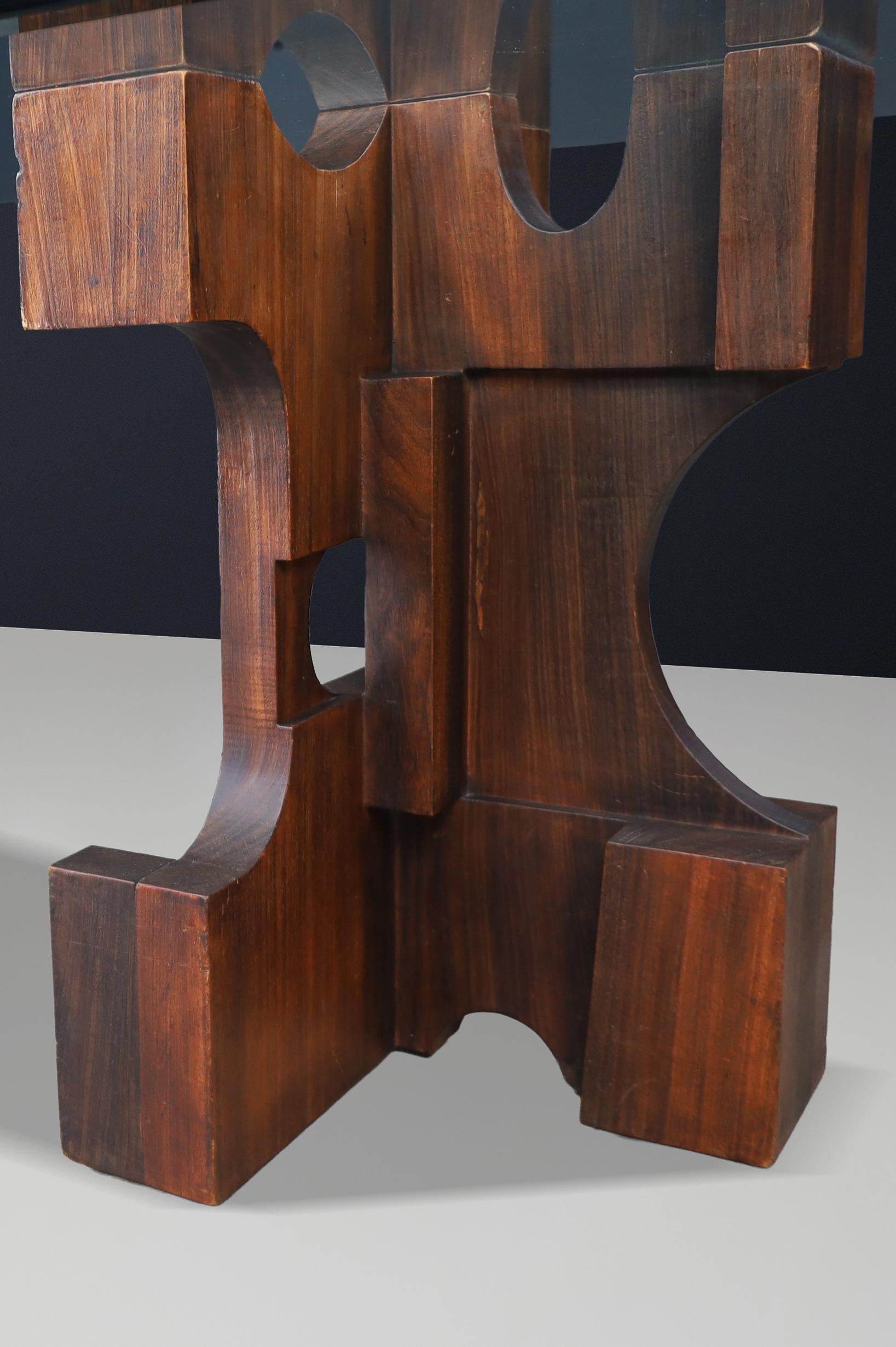 Nerone Ceccarelli pour Gruppo NP2 - Table à manger ou bureau sculptural, Italie, 1982 Bon état - En vente à Almelo, NL