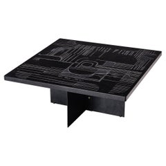 Nerone Ceccarelli & Giancarlo Patuzzi Graphical Coffee Table in Noir Belge