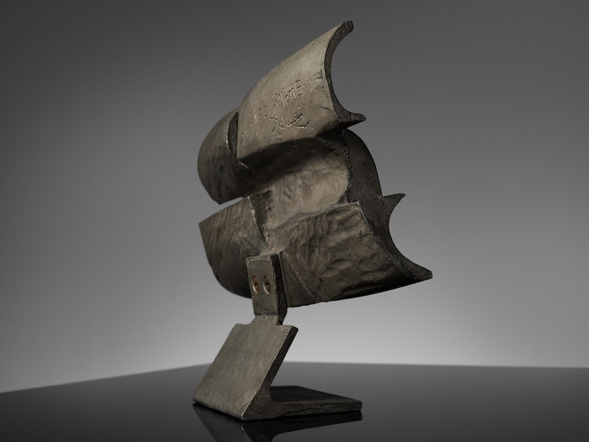 Métal Sculpture « J'aluzi » de Nerone Ceccarelli n° 2 en métal