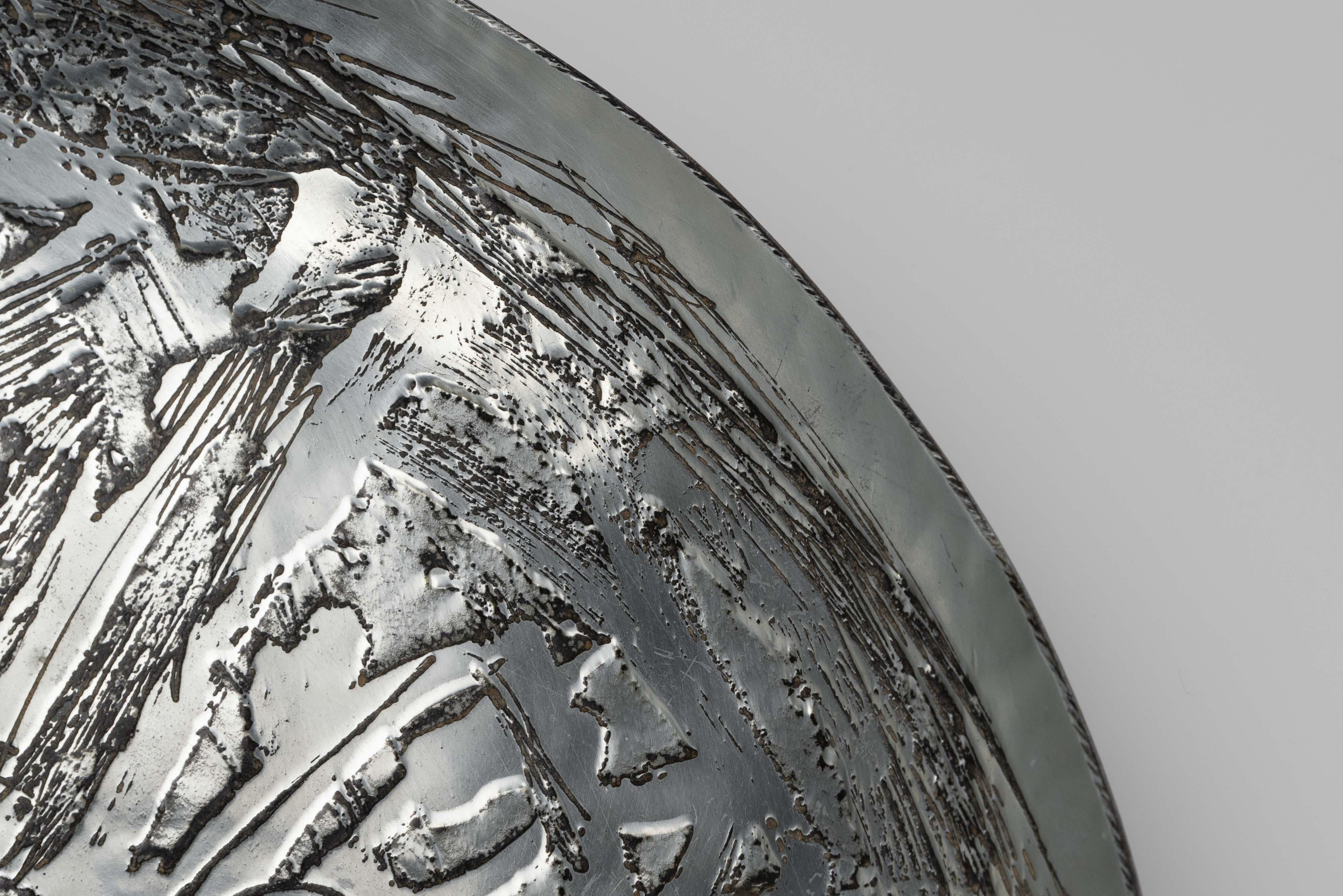 Nerone e Patuzzi etched aluminium bowl Italy 1975 3