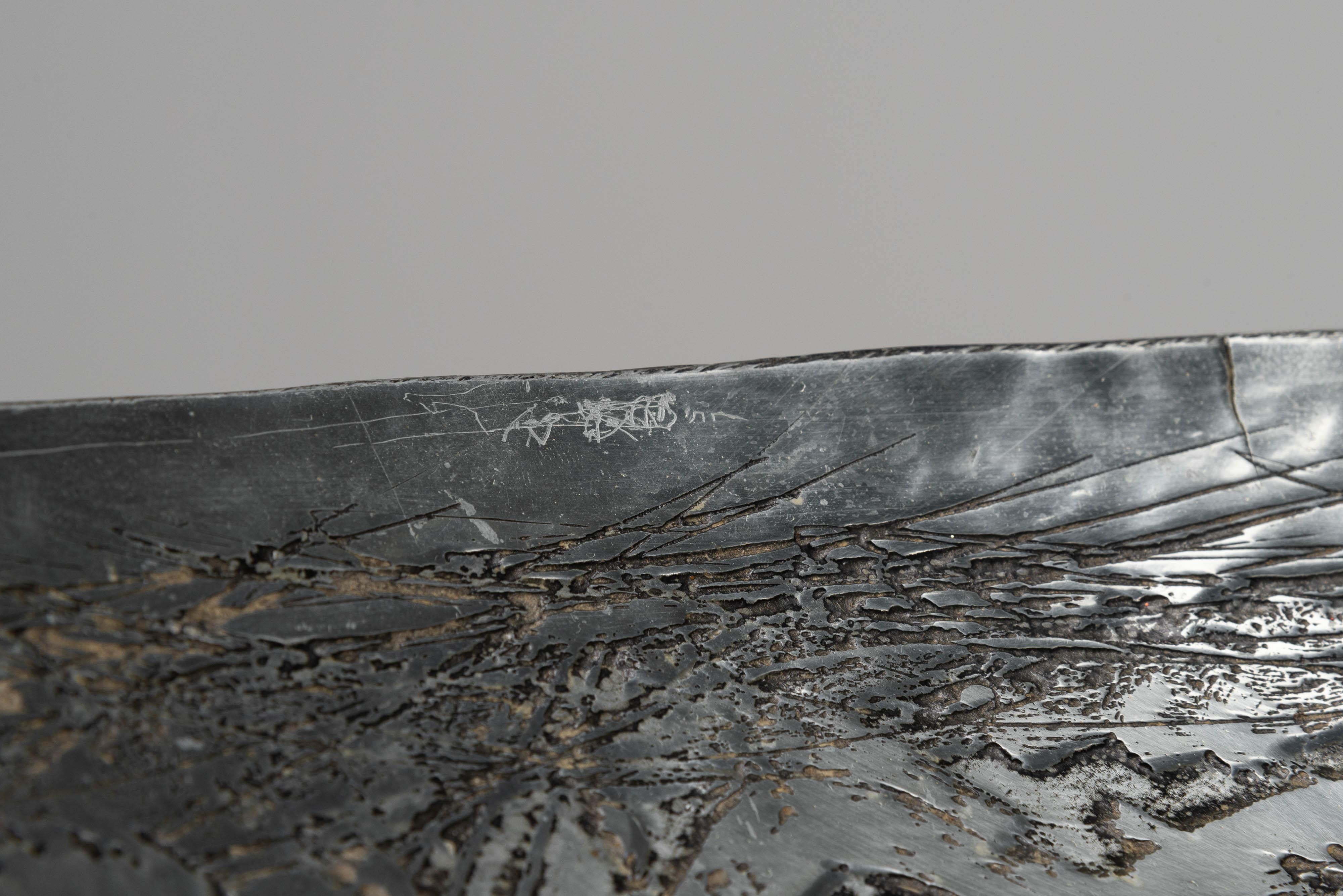 Nerone e Patuzzi etched aluminium bowl Italy 1975 4