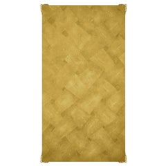 Dining Table gold ecological shagreen top and casted Brass handmade in Italy