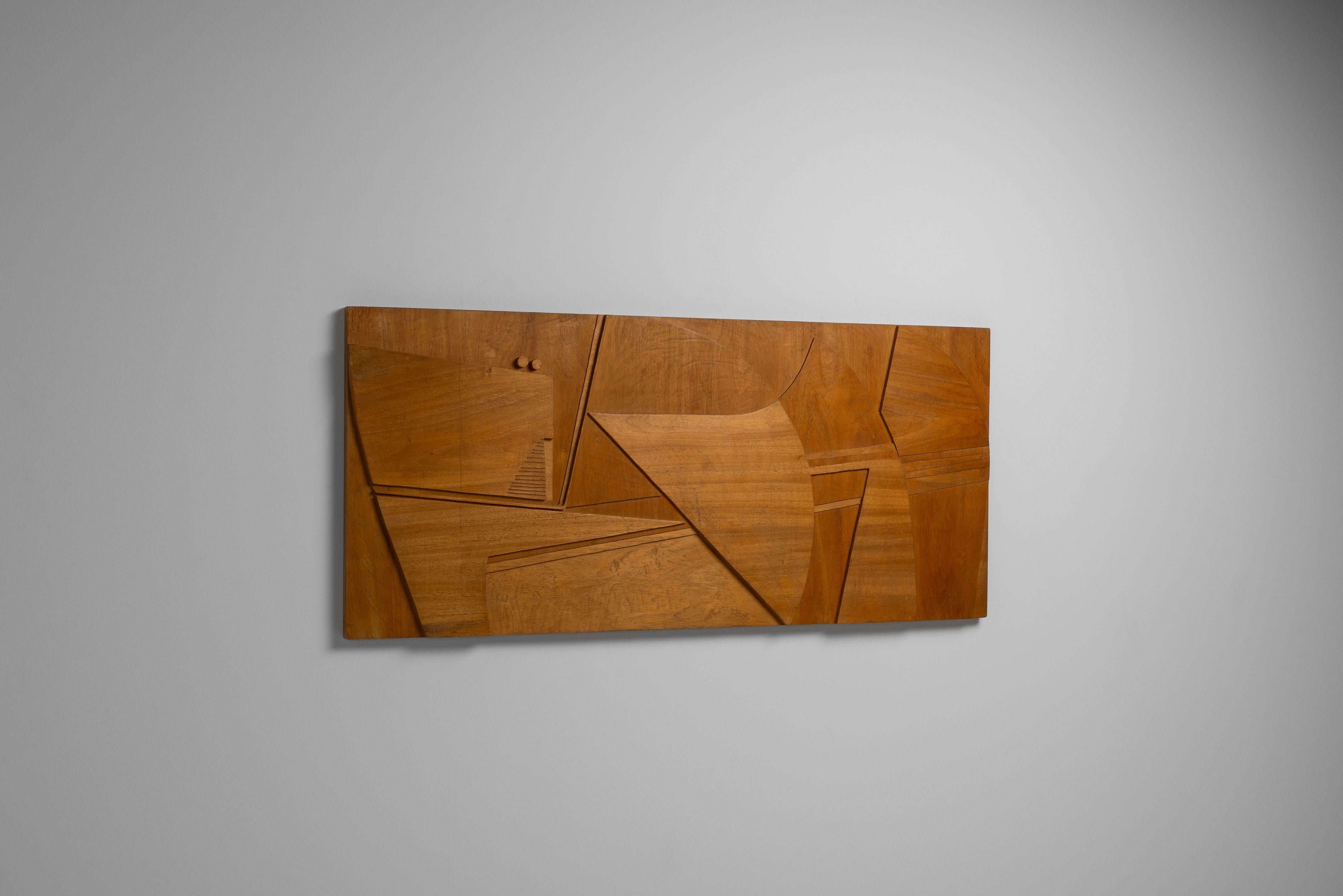 Mid-Century Modern Nerone Patuzzi abstract wall panel Forme e Superfici Italy 1978