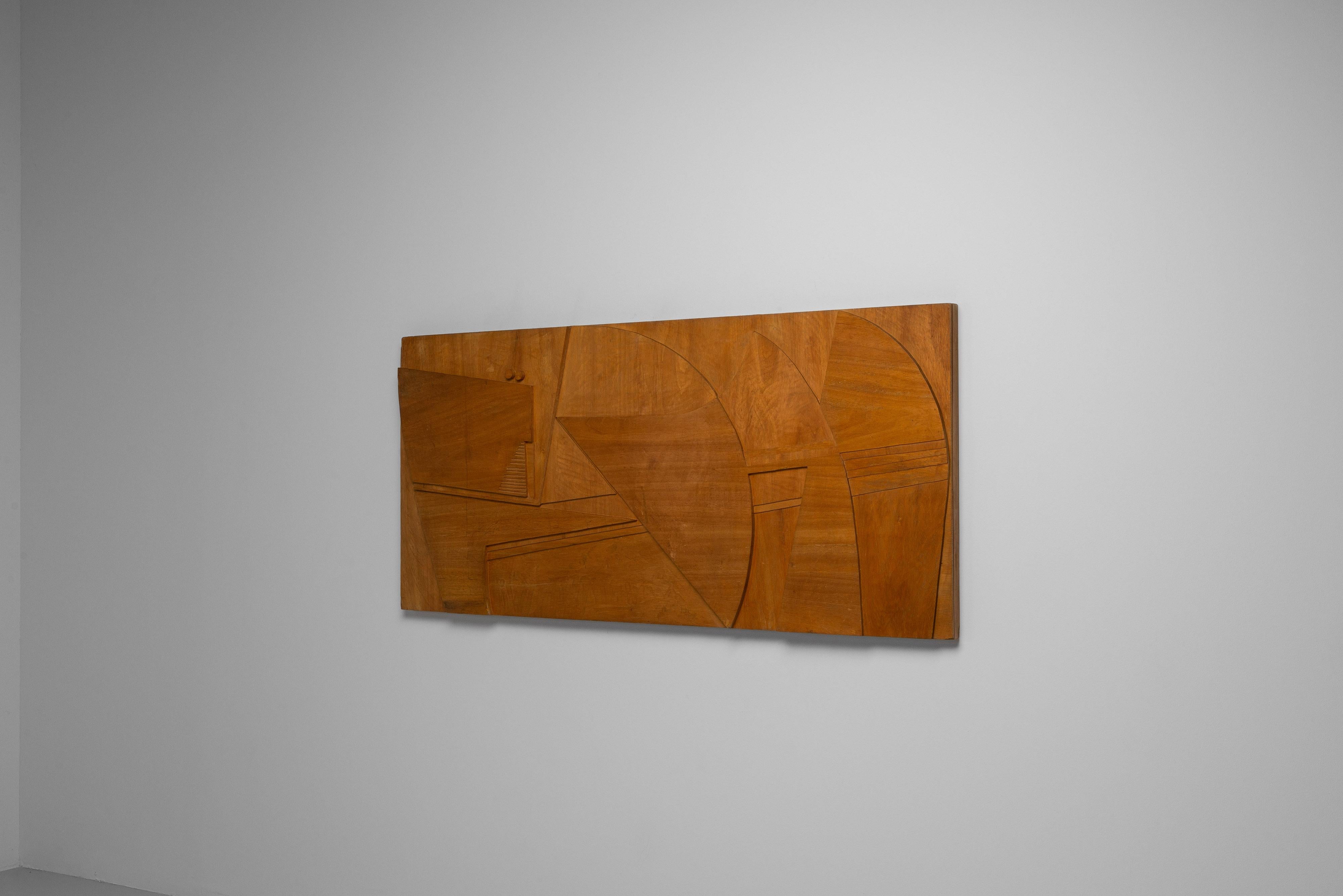 Late 20th Century Nerone Patuzzi abstract wall panel Forme e Superfici Italy 1978