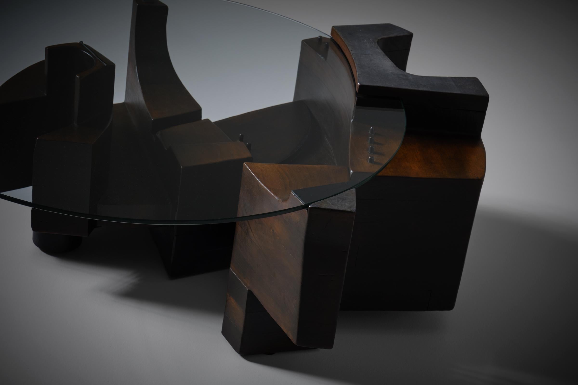 Ceramic Nerone & Patuzzi Coffee Table for Gruppo NP2, Italy 1970s