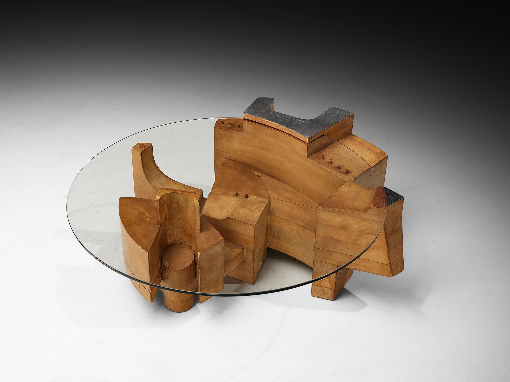Nerone and Patuzzi for Gruppo NP2 'C10T' Coffee Table in Wood and ...