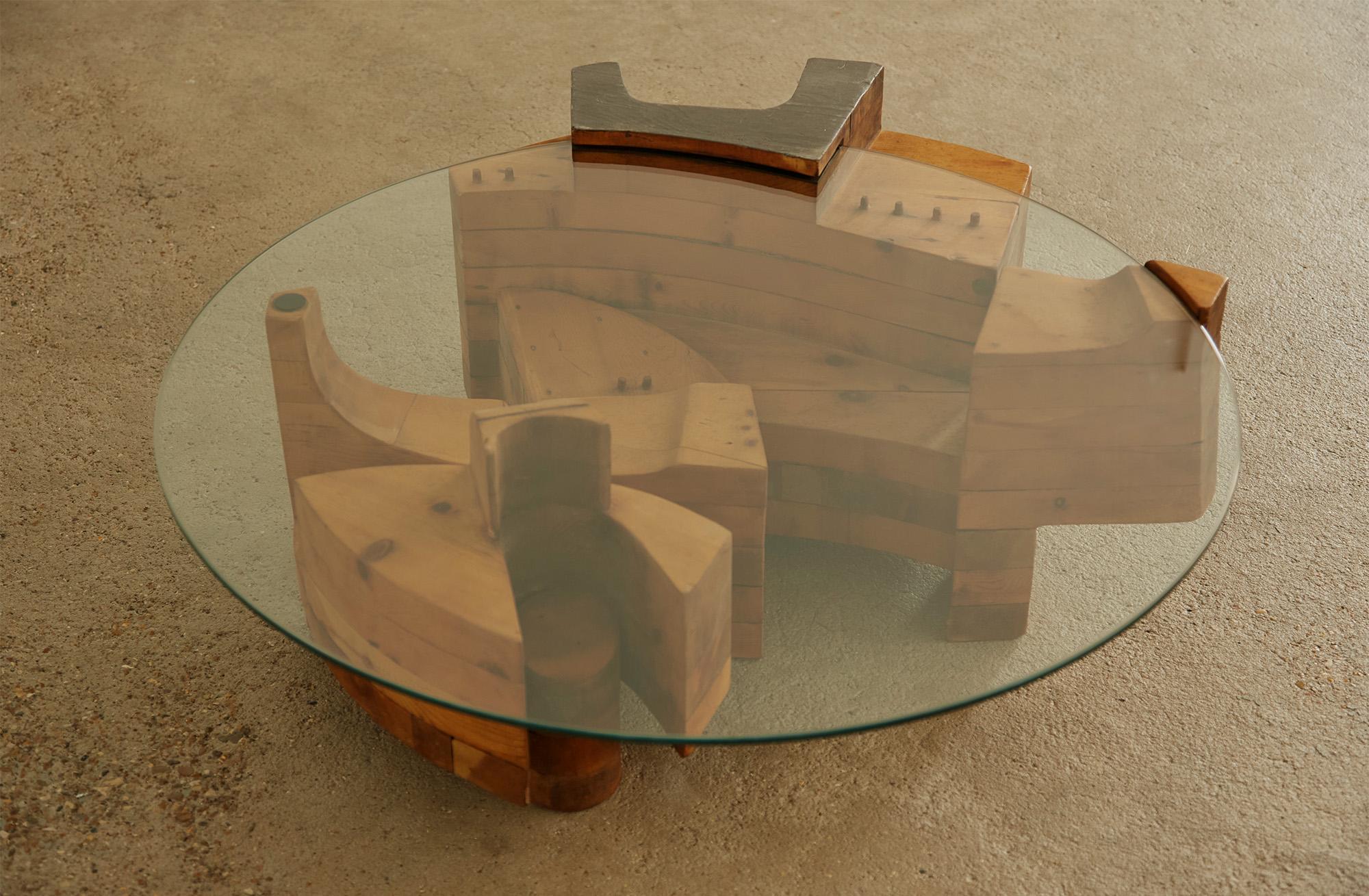Postmoderne Table basse sculpturale Nerone & Patuzzi pour Gruppo NP2 en vente