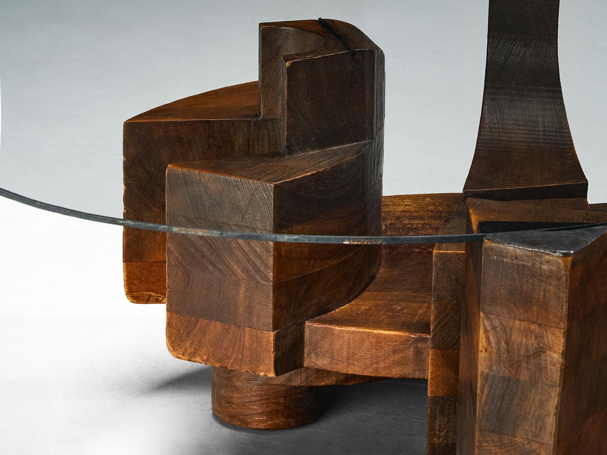 Post-Modern Nerone & Patuzzi for Gruppo NP2 Sculptural Coffee Table 