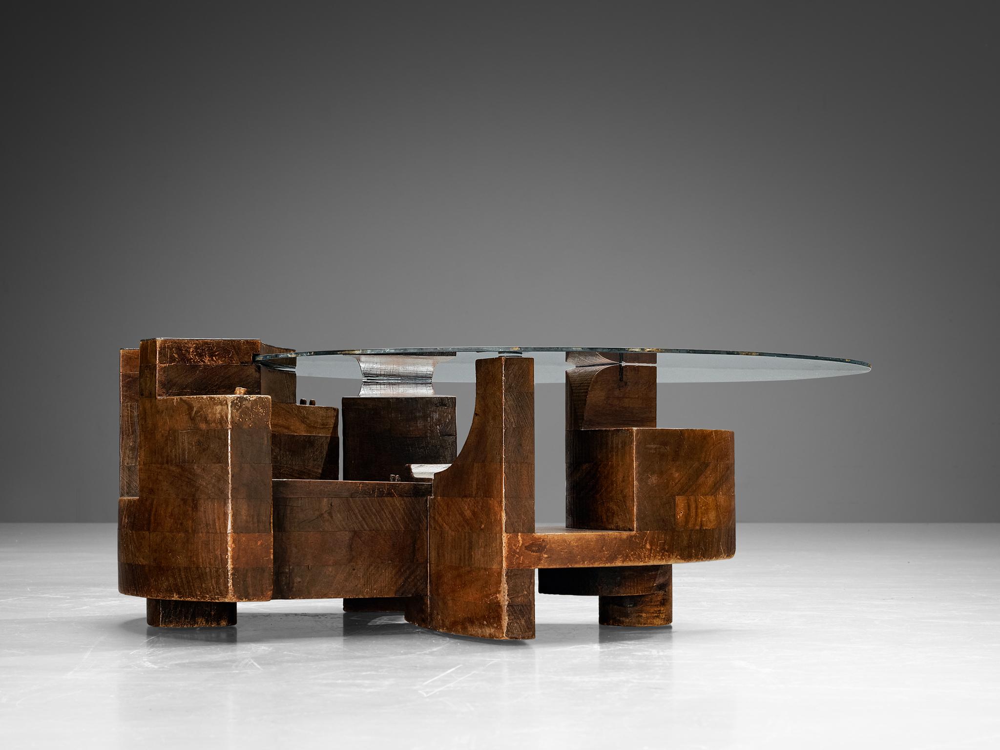 Late 20th Century Nerone & Patuzzi for Gruppo NP2 Sculptural Coffee Table 