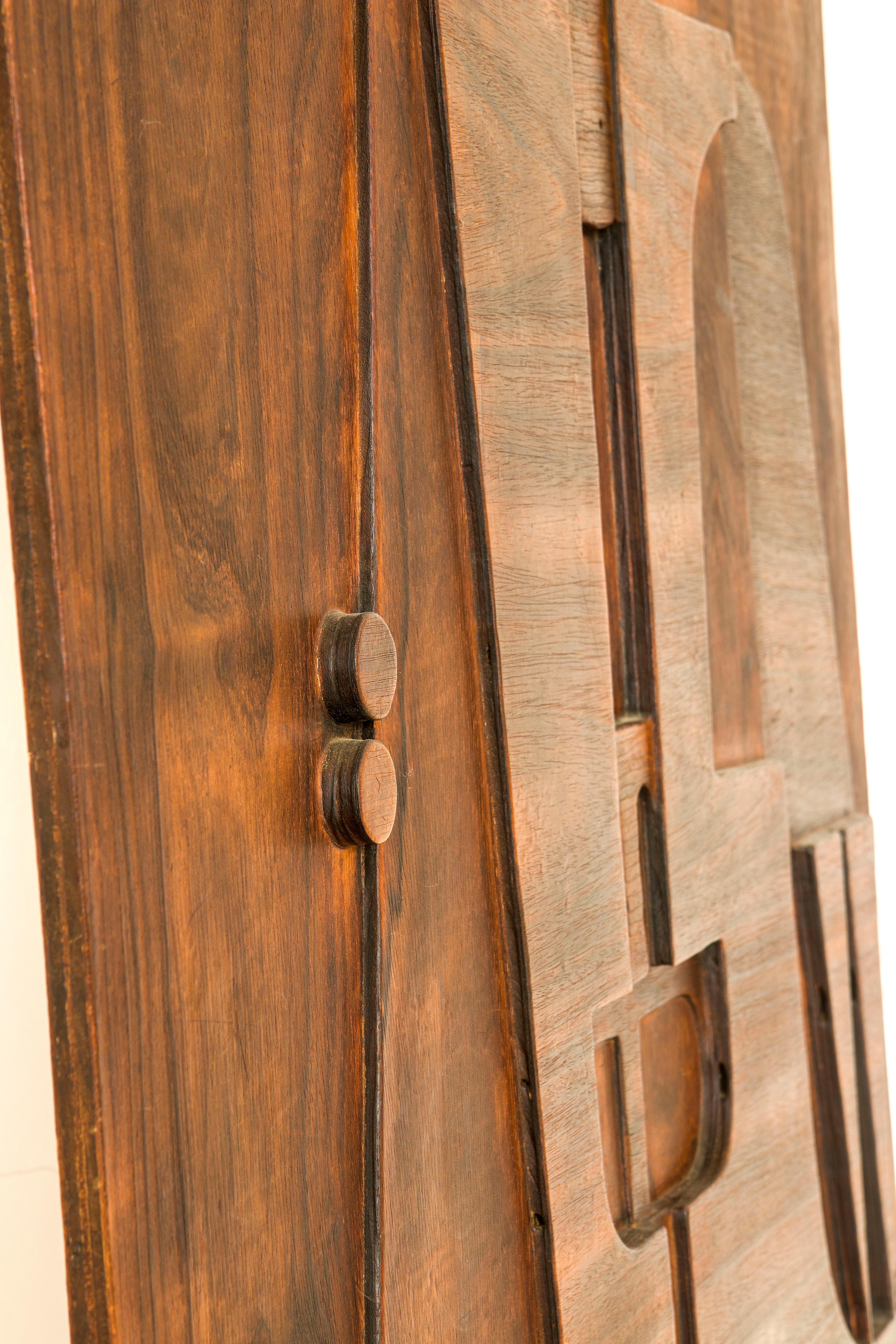 Modern Nerone & Patuzzi for Gruppo NP2 Sculptural Wooden Panel, Circa 1970, Italy For Sale