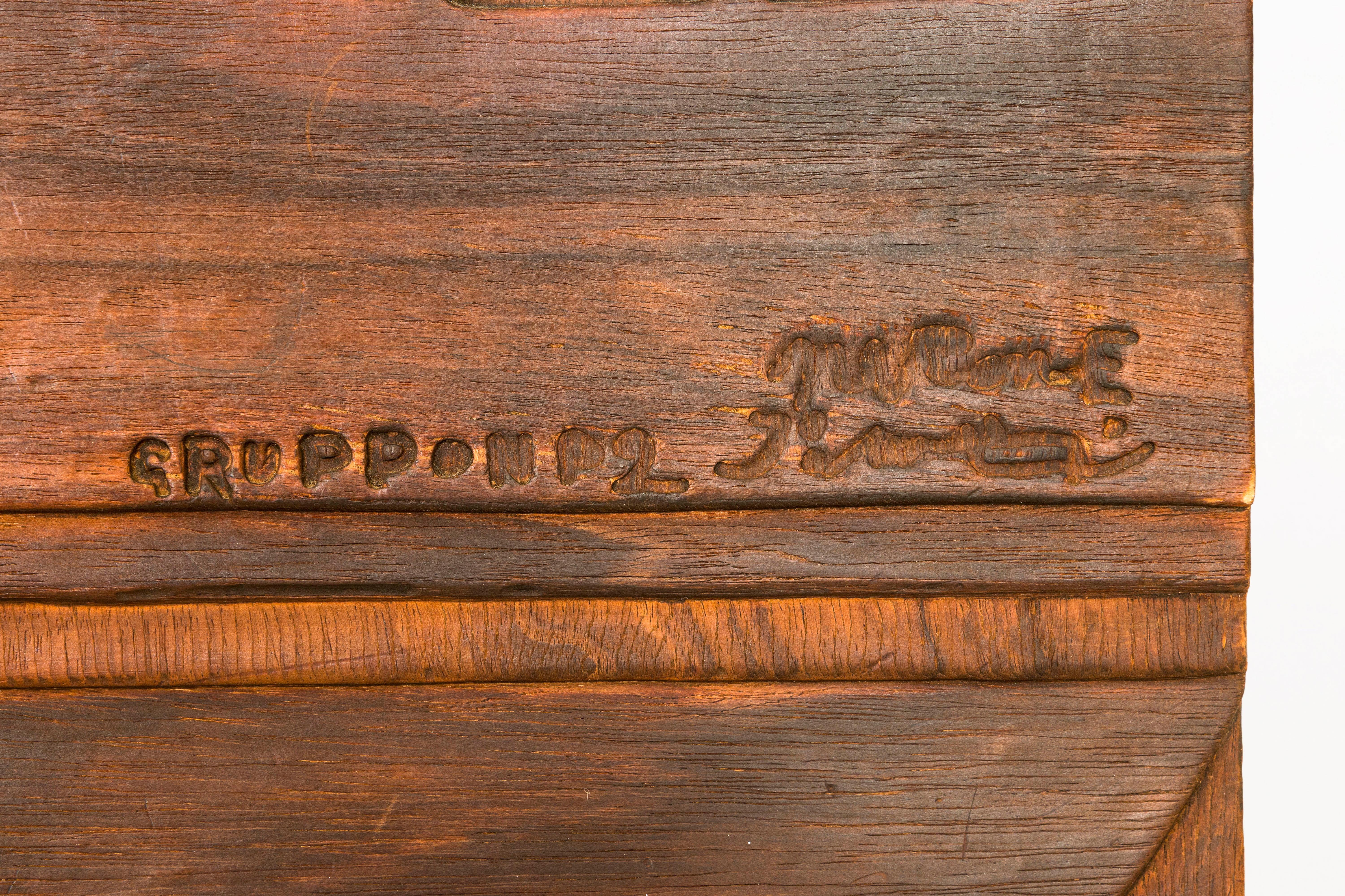 Nerone & Patuzzi for Gruppo NP2 Sculptural Wooden Panel, Circa 1970, Italy For Sale 3