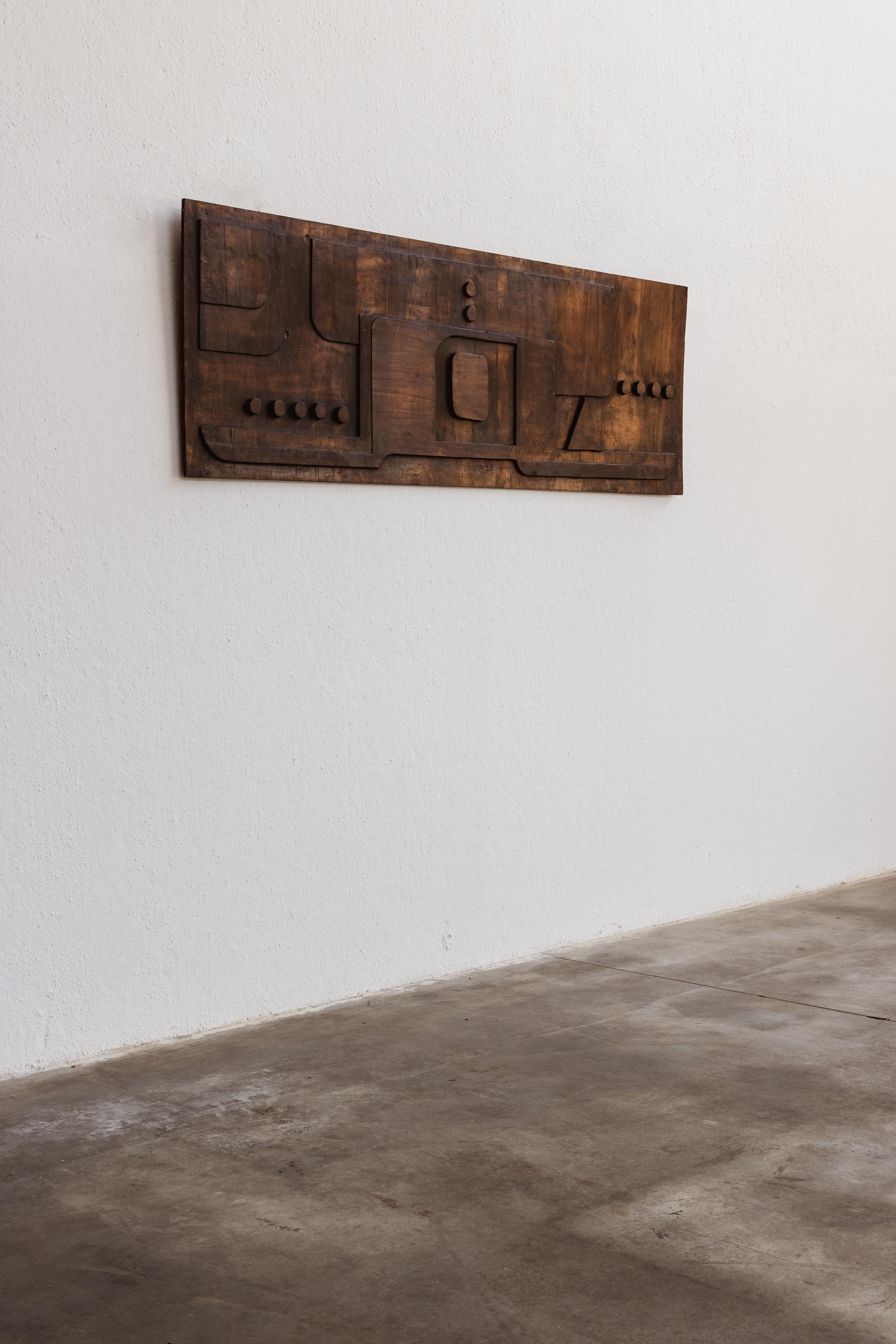 Nerone & Patuzzi Sculptural Wooden Wall Panel for NP2, 1973 For Sale 4