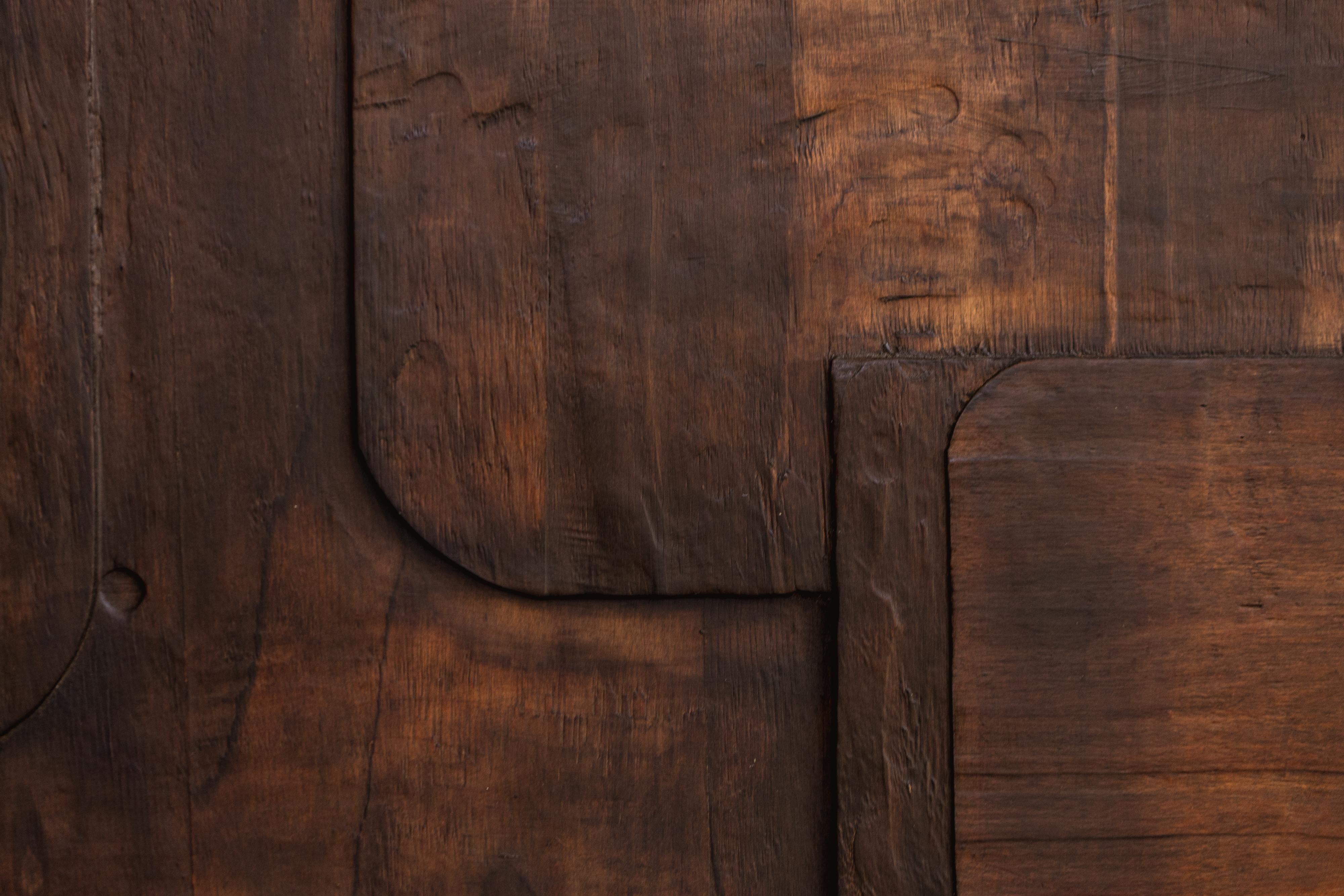 Nerone & Patuzzi Sculptural Wooden Wall Panel for NP2, 1973 For Sale 6